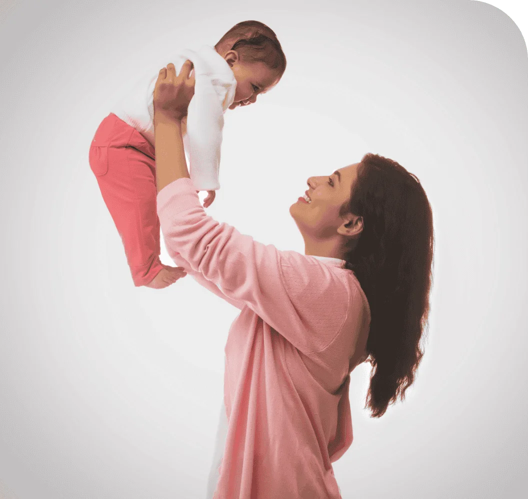indian mom playing with baby